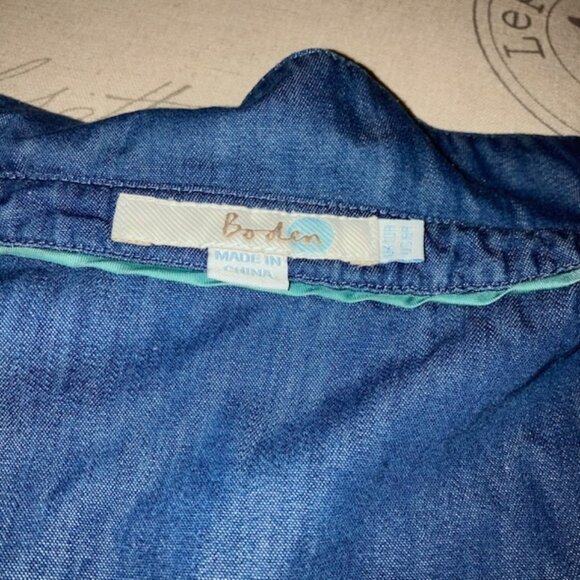 PAIR WITH BOOTS & CARDI FOR   FALL/WINTER!!!  Boden Cotton Button-Front Dress - Picture 2 of 4